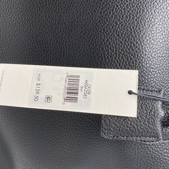 😳SALE😳 Calvin Klein Pebble Mid Goodyear Tote Bag Black Women's H0DAZGD2 - Picture 6 of 6